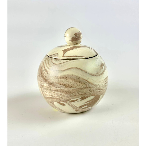 Vintage St. Helen's Ash Ware Lidded Bowl Trinket Box Cougar Washington - Picture 4 of 12